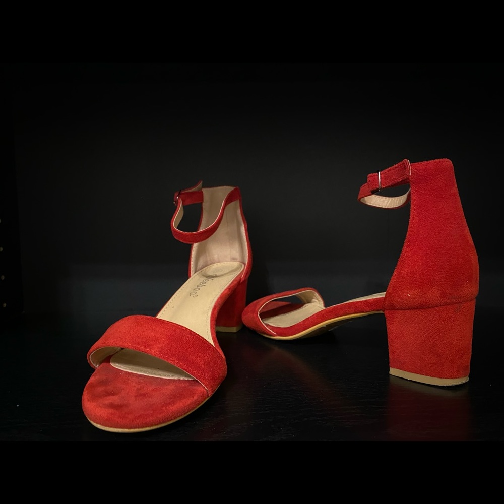 Red low heels